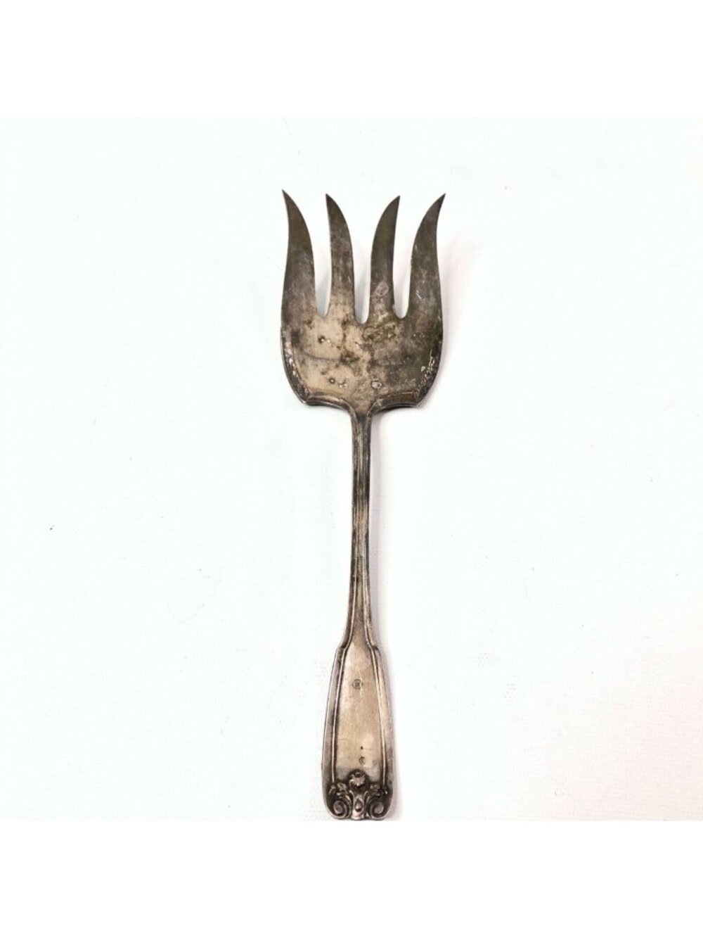 Vintage WM Rogers Silverplated Meat Fork 4 Prong 8 3/4"